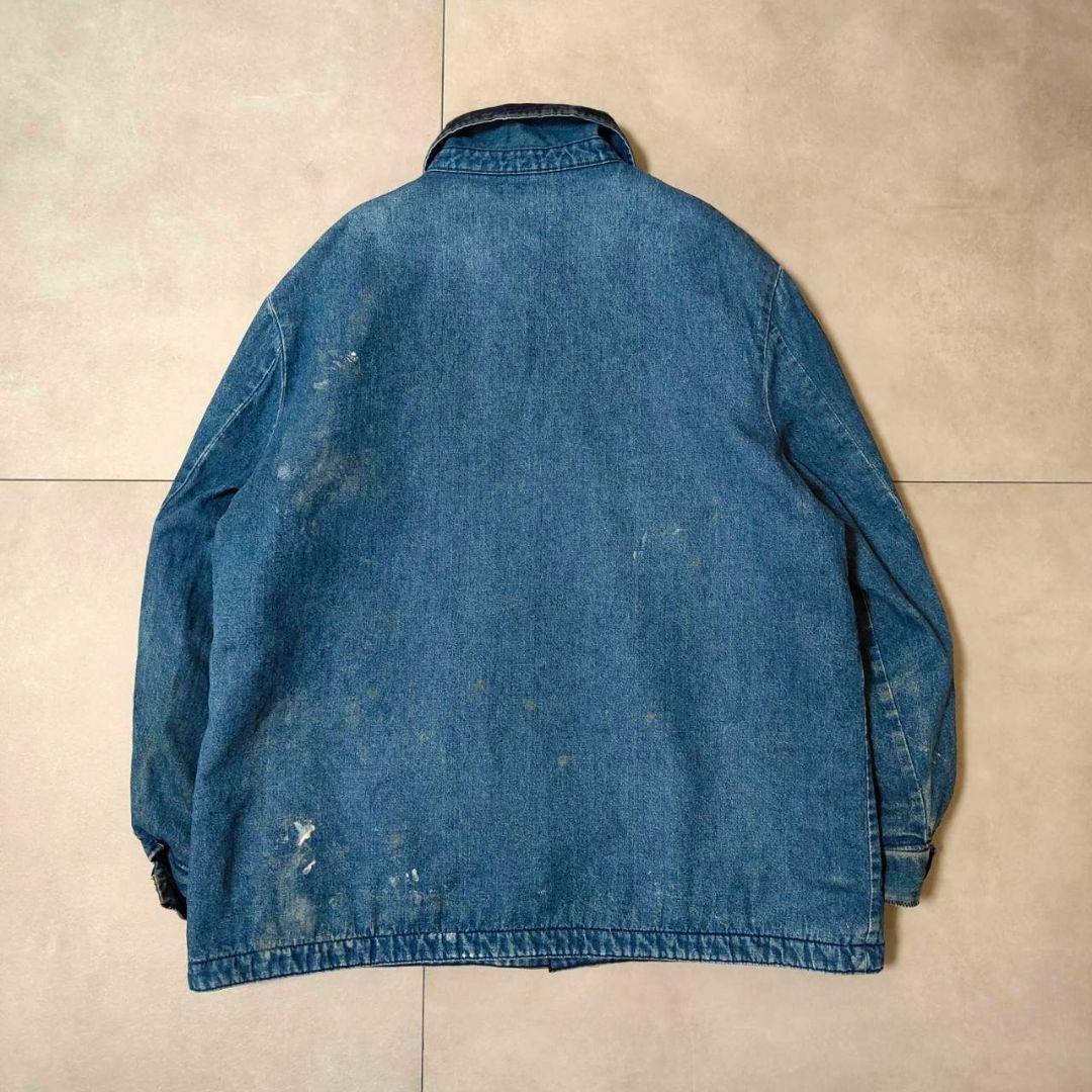 ビンテージ デニム カバーオール パッチワークリペア ブランケットライナー付