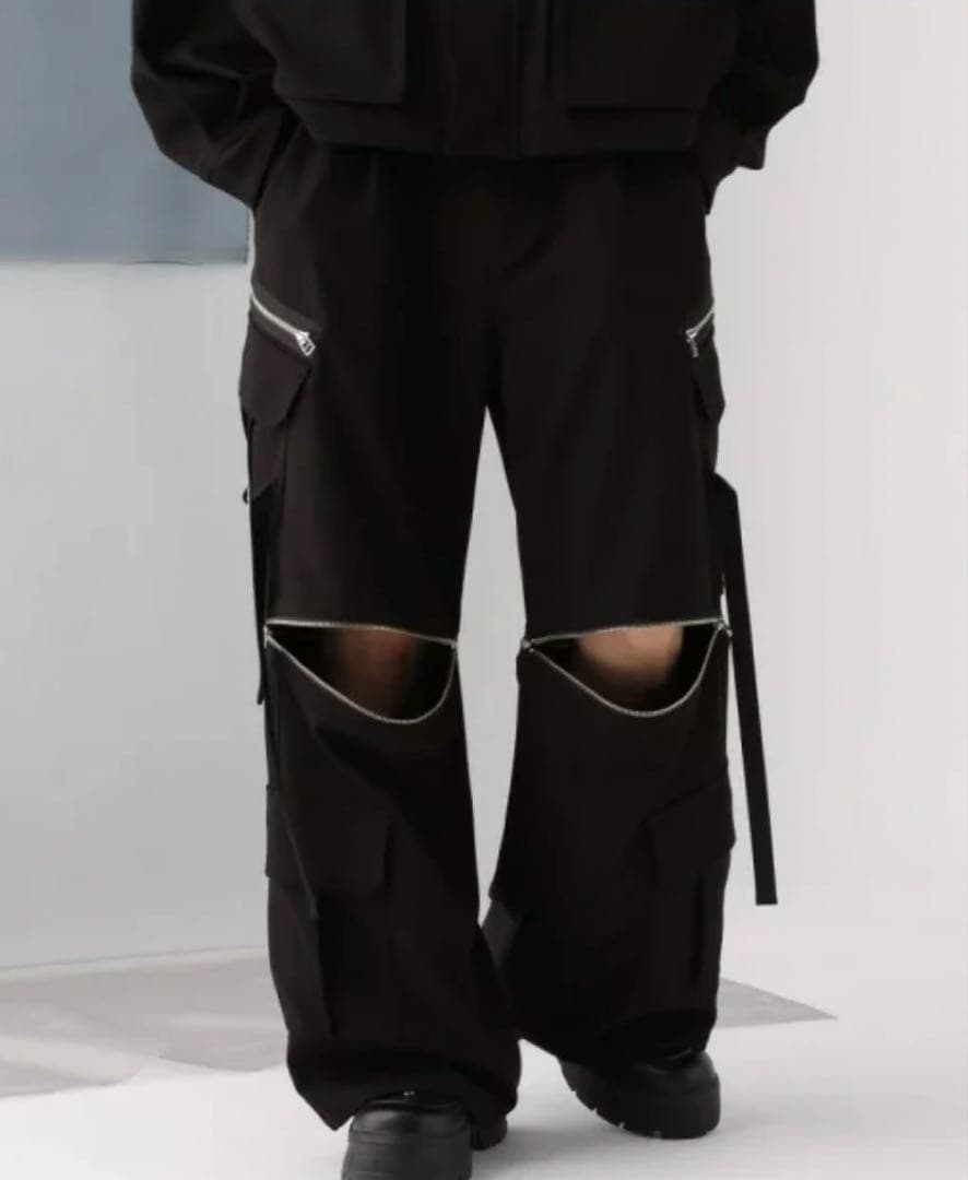 2WAY-ZIPカーゴパンツ HARE ハレ パンツ カーゴパンツ ブラック