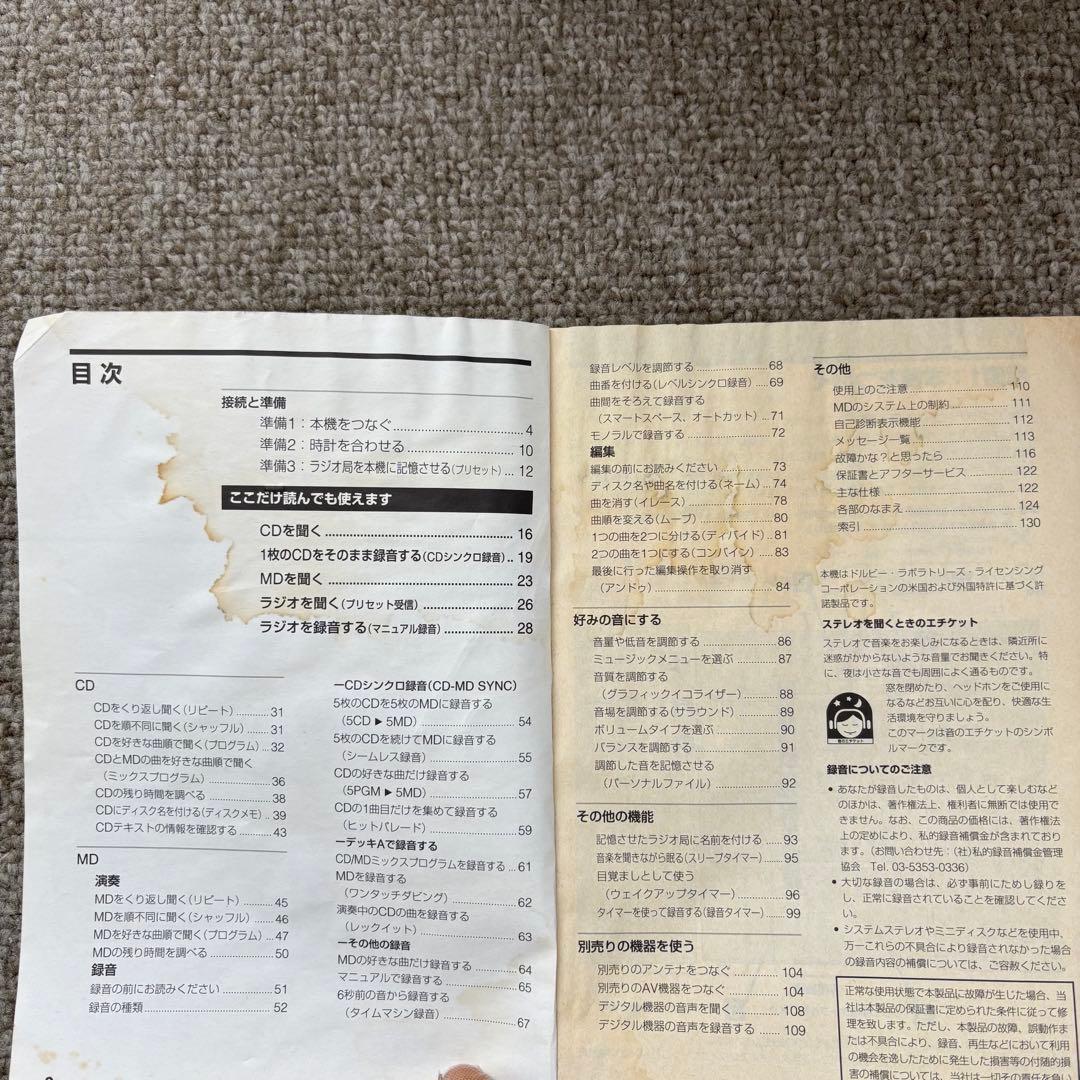 【ジャンク】SONY　DHC-MD919　Pixy システムコンポ①