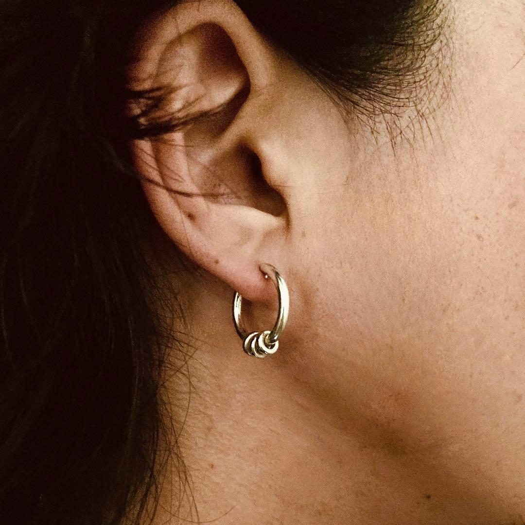 両耳　コムドット　ヤマト着用　ピアス　登坂着用　オールシルバー925 プープ