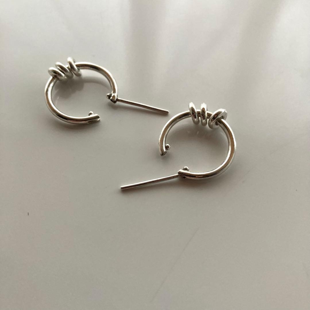 両耳　コムドット　ヤマト着用　ピアス　登坂着用　オールシルバー925 プープ