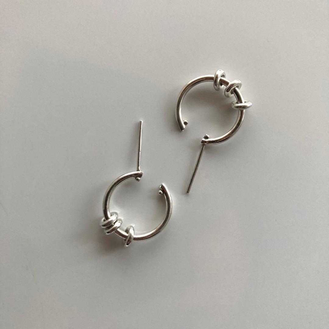 両耳　コムドット　ヤマト着用　ピアス　登坂着用　オールシルバー925 プープ