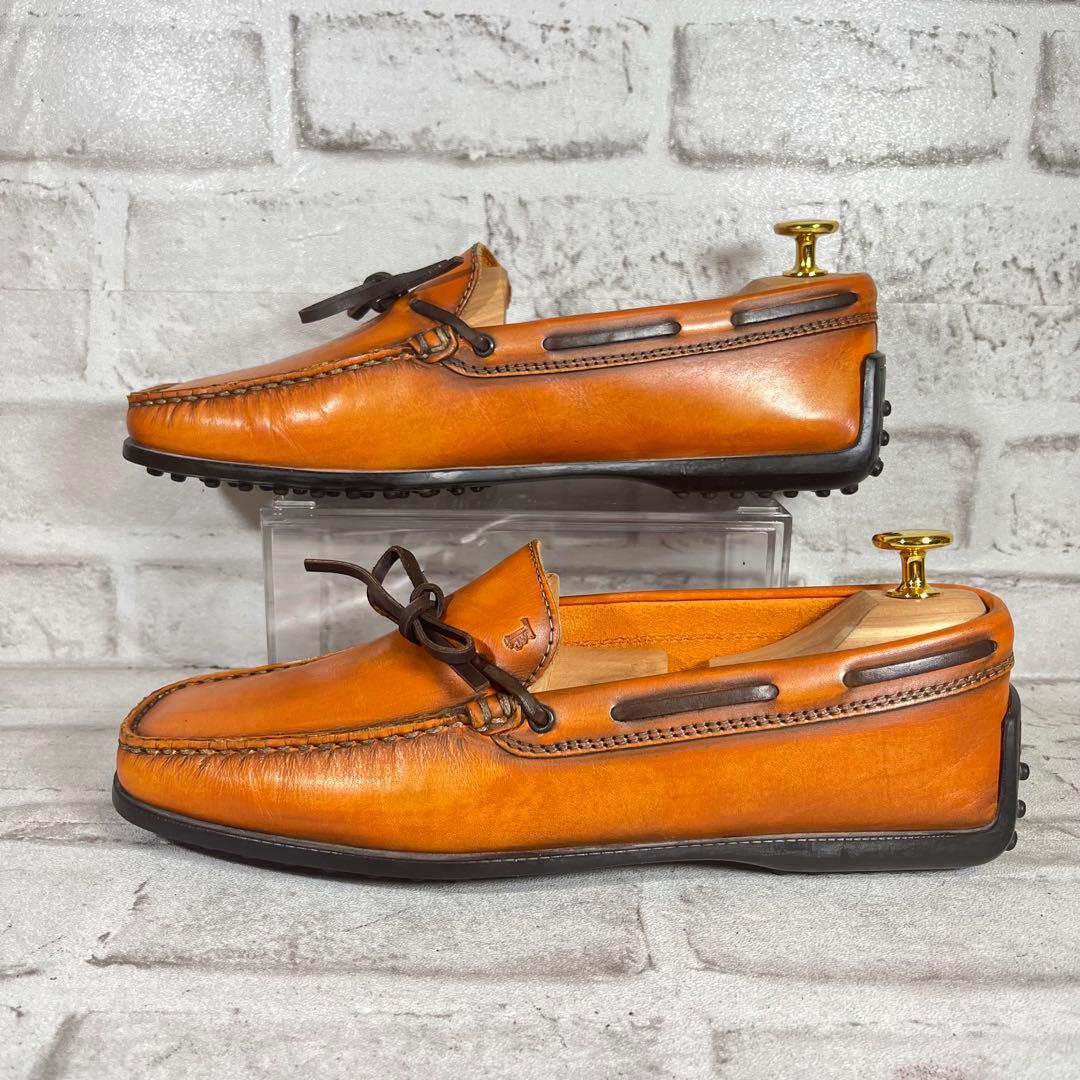 【美品】TOD'S トッズ ゴンミーニ レザー ドライビングシューズ　ブラウン