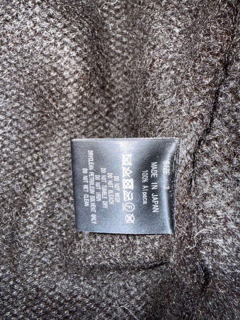 新品　MARKAWARE アルパカ100% ジップセーター　サイズ3