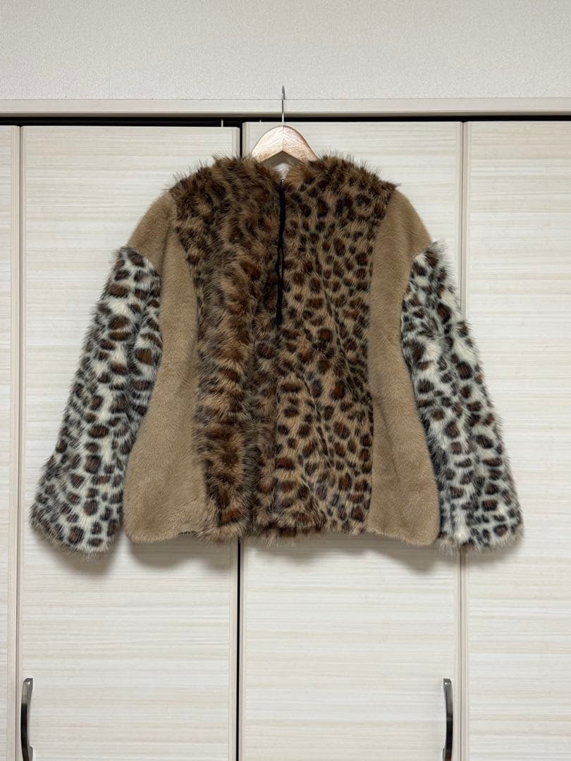 etsinta ブロッキングファーZIPコート