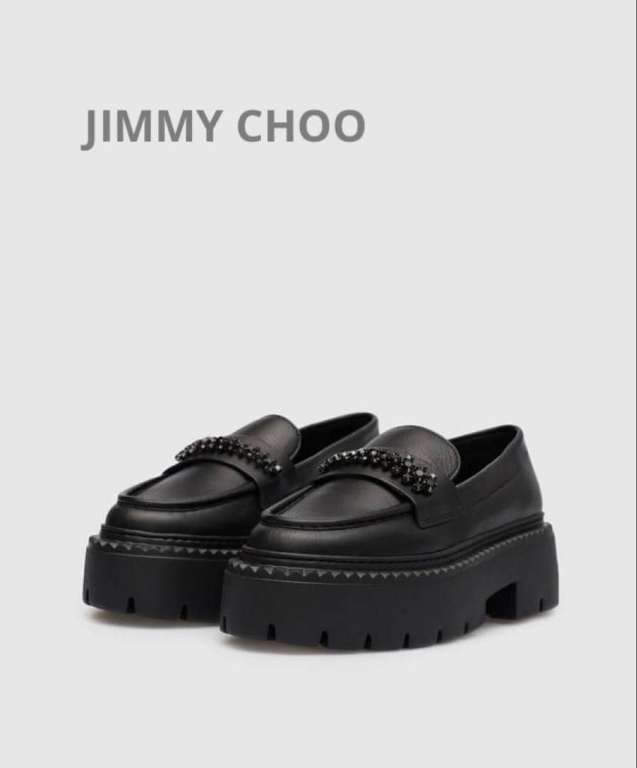 【JIMMY CHOO】Bryer 厚底ローファー　36.5