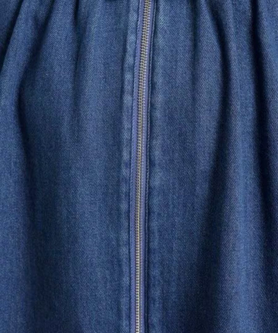 ◯ studio CLIP フリルカラー甘織りデニムシャツブルゾン ◯