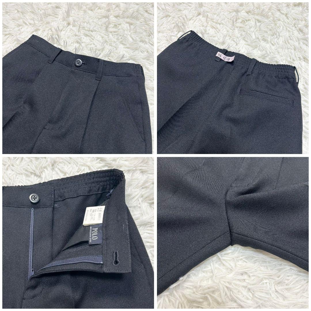 【美品】POLO フォーマル スーツ キッズ 120 卒服 ブラック