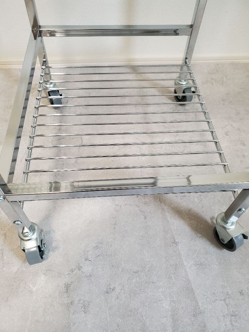 マーブルトップトローリー　大理石天板 スチール製キッチンワゴン　S