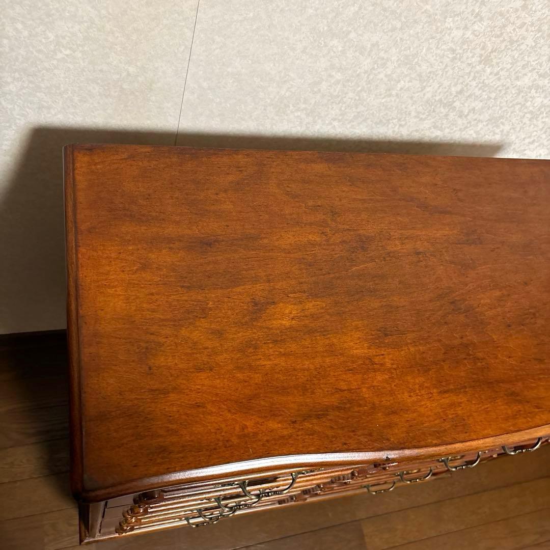 【良品】アンティーク調 ５段 チェスト 猫脚