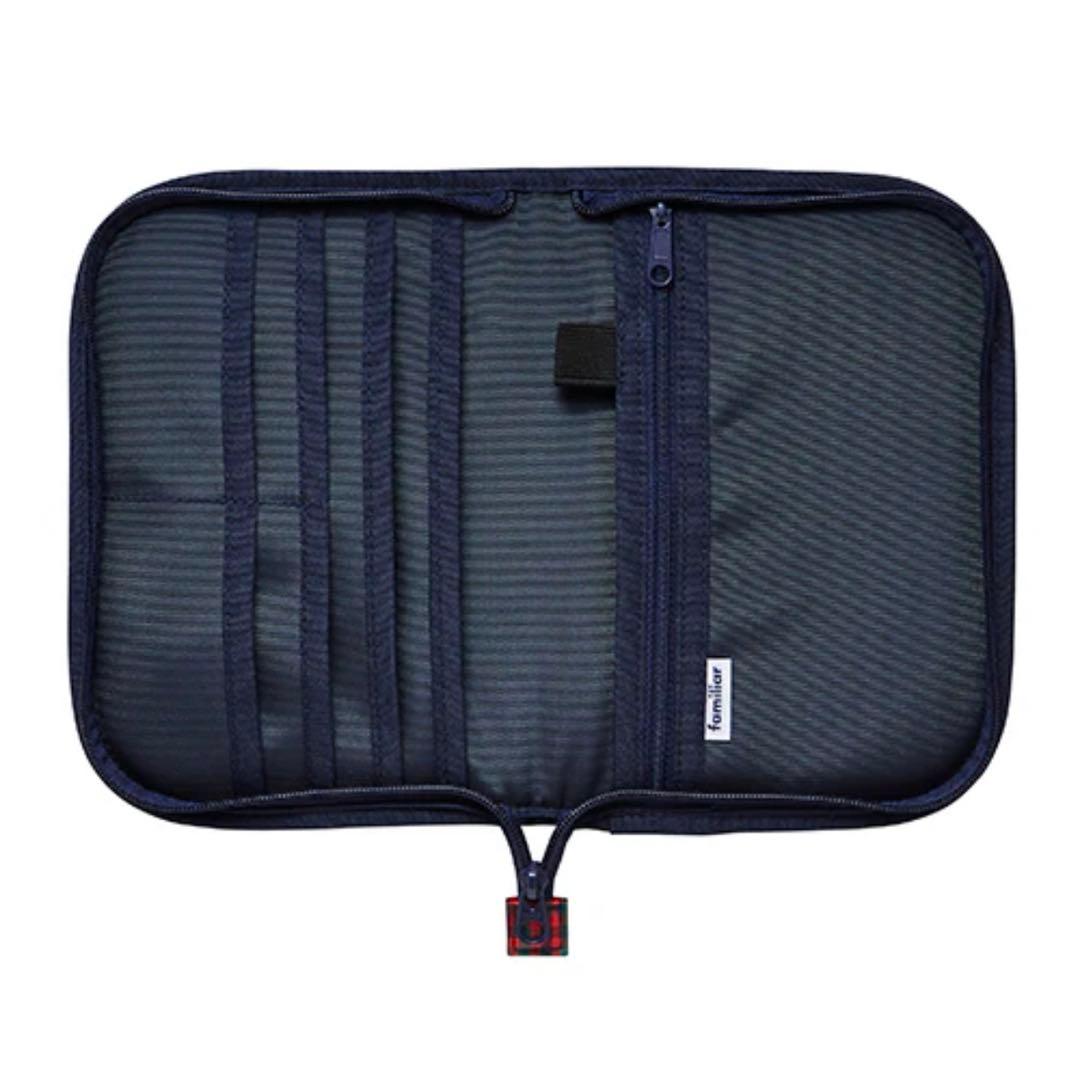 ファミリア 母子手帳ケース 青チェック 003