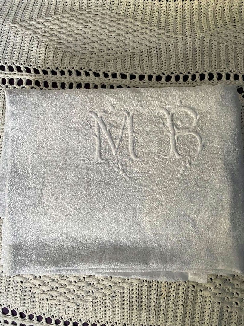 フランス　アンティーク　コットン　テーブルクロス