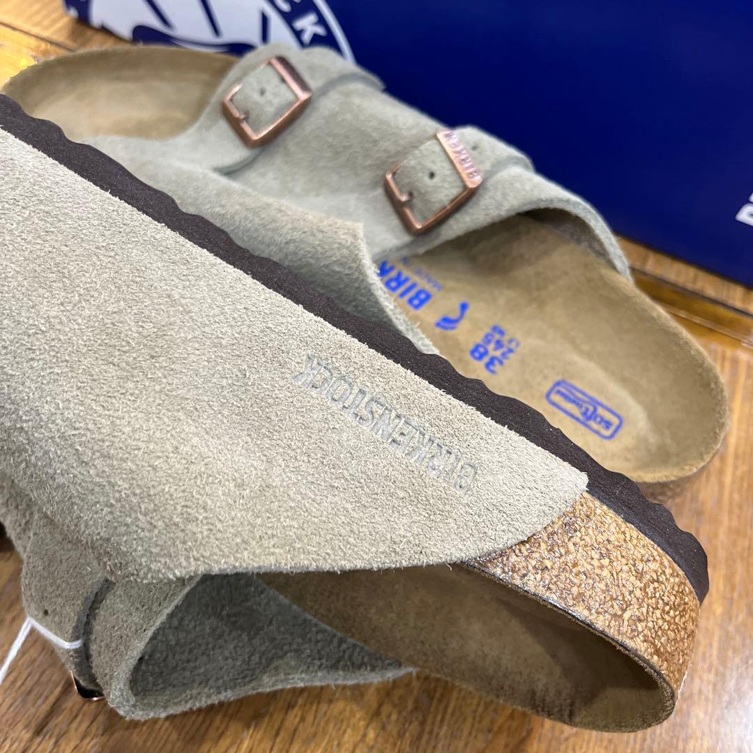 ビルケンシュトック.チューリッヒ本革スエード.トープ38 新品　定価¥20900