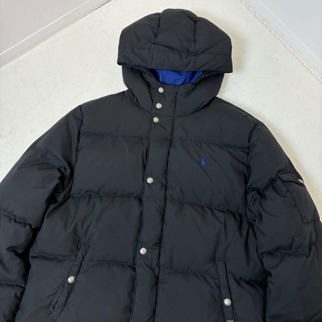 ポロラルフローレン　ダウンジャケット　ブラック　ポニーロゴ　メンズMサイズ相当