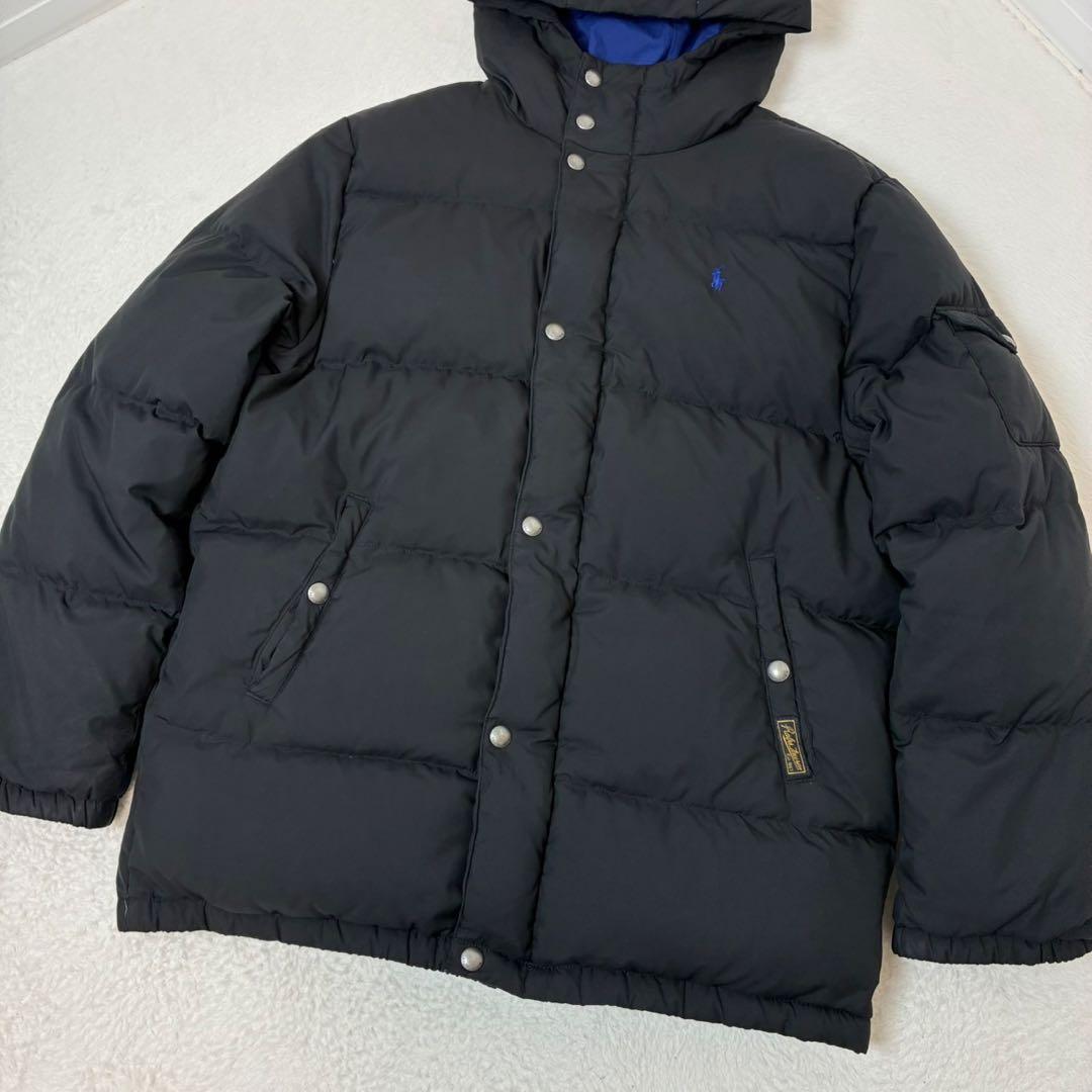 ポロラルフローレン　ダウンジャケット　ブラック　ポニーロゴ　メンズMサイズ相当