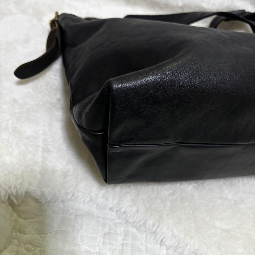 【希少】 SLOW スロウ ショルダーバッグ レザー ブラック　A4