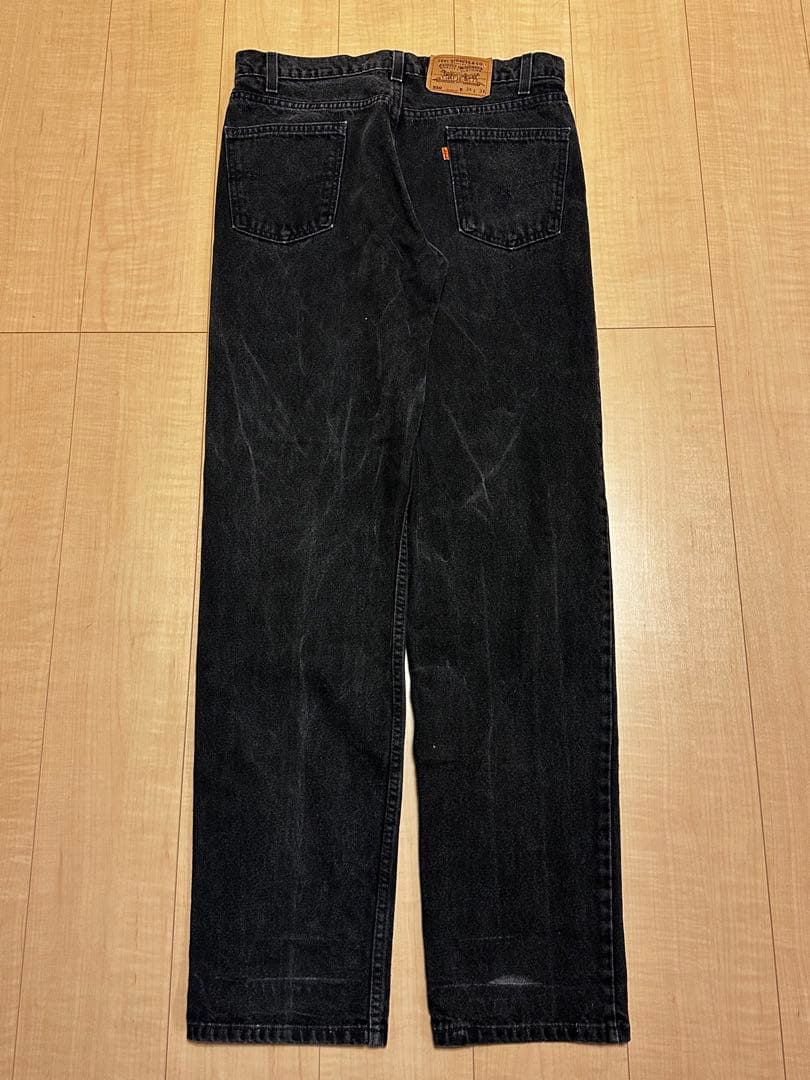 【美品】 90s USA製550 後染め ブラック W34 L34 オレンジタブ