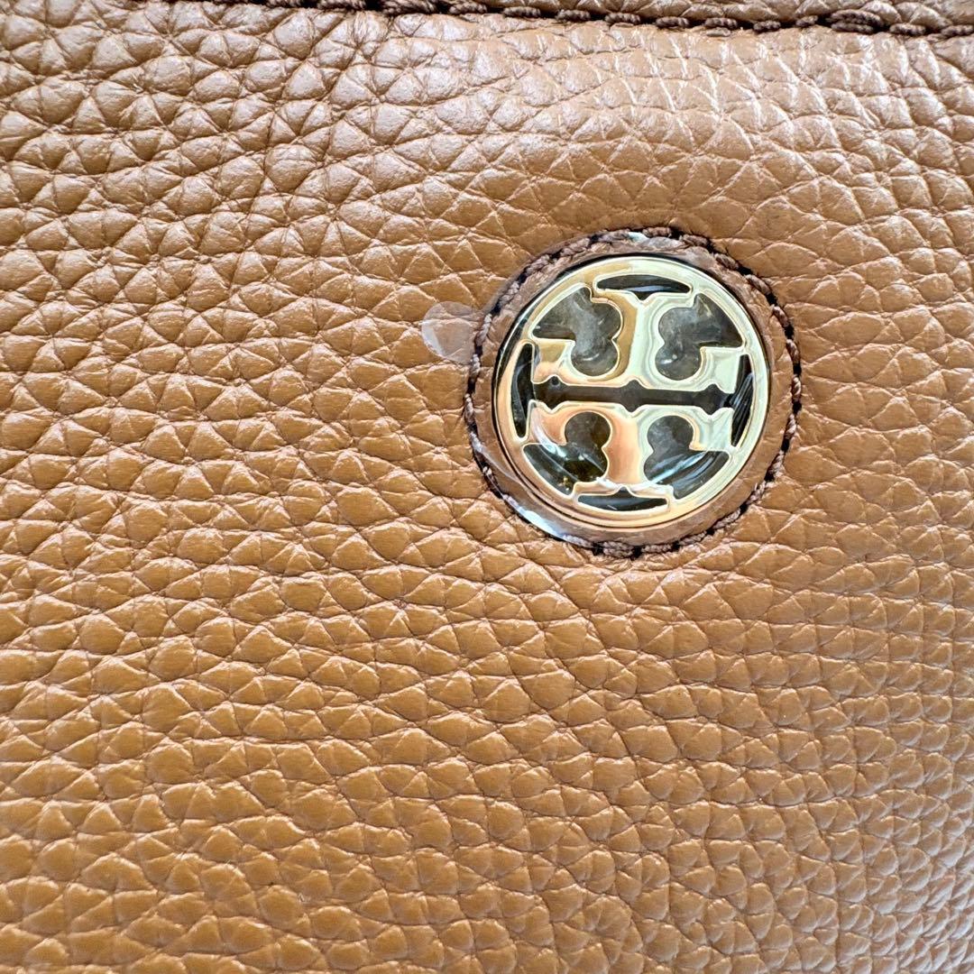 新品✨TORYBURCH トートバッグ　ブラウン　オールレザー　A4収納
