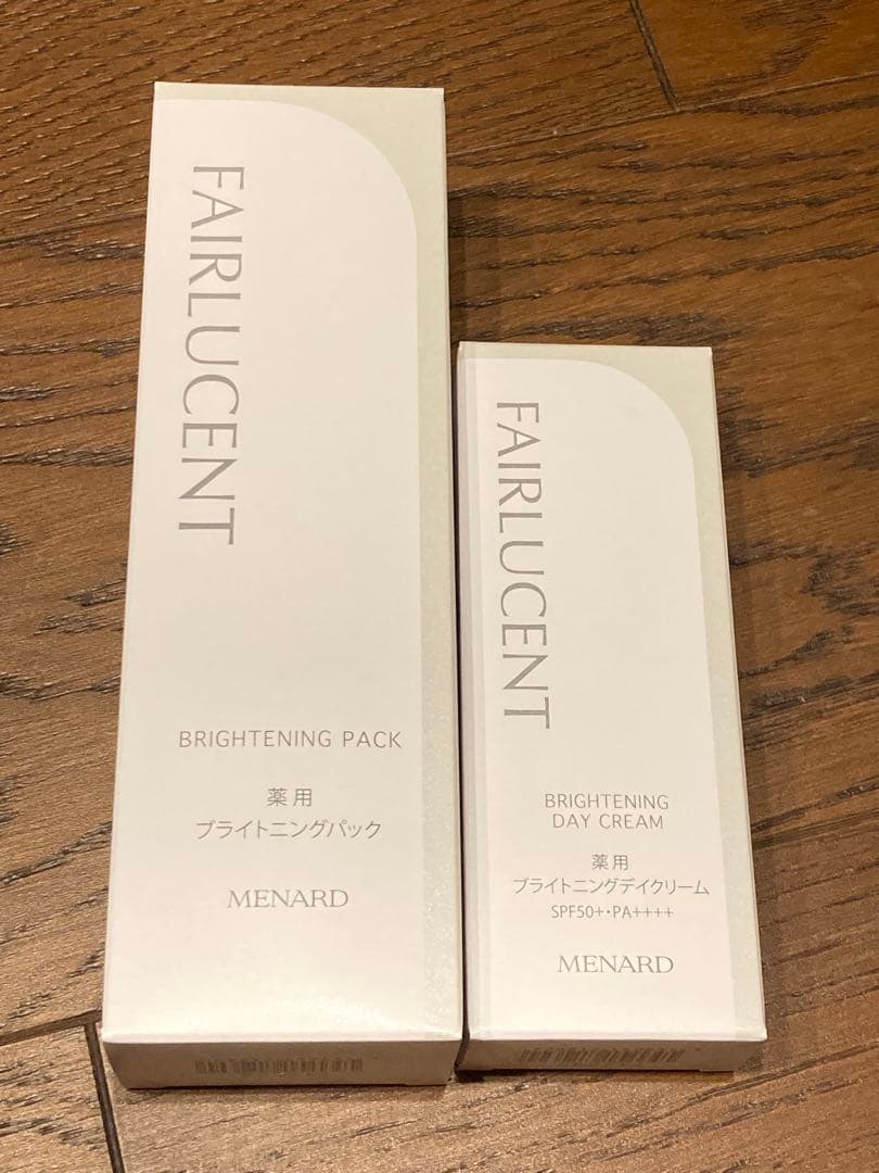 週末割引　メナード FAIRLUCENT ブライトニングパック、デイクリーム