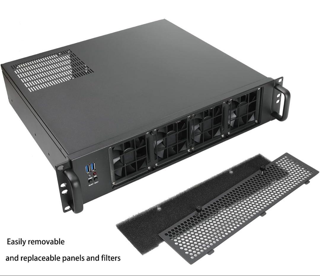 MicroATX/Mini-ITX 2U ラックマウントサーバーケース