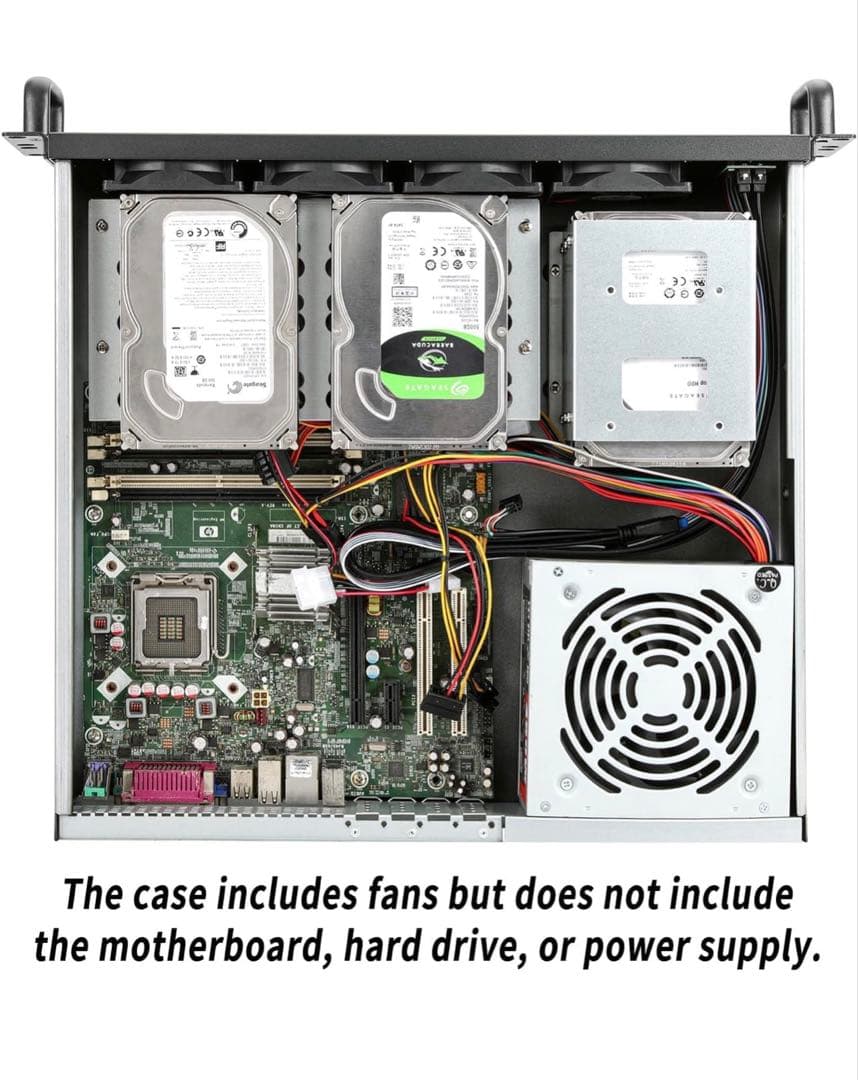 MicroATX/Mini-ITX 2U ラックマウントサーバーケース