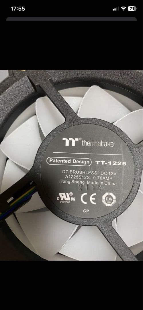 あらま　Thermaltake TT-1225 ファン 5個セット