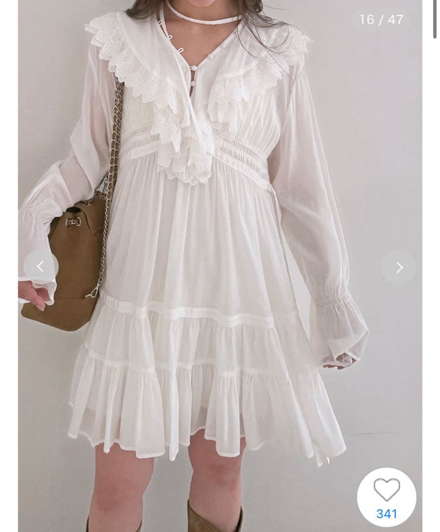 【本日限定】SNIDEL コットンライクラッフルカラーチュニック