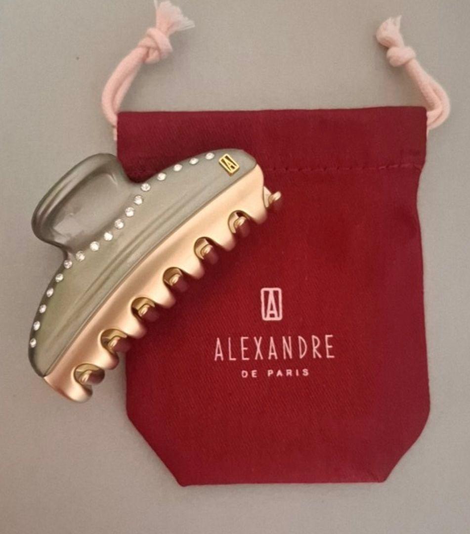 【美品】アレクサンドルドゥパリ M ヘアクリップ　人気のグレーカーキ 完売品