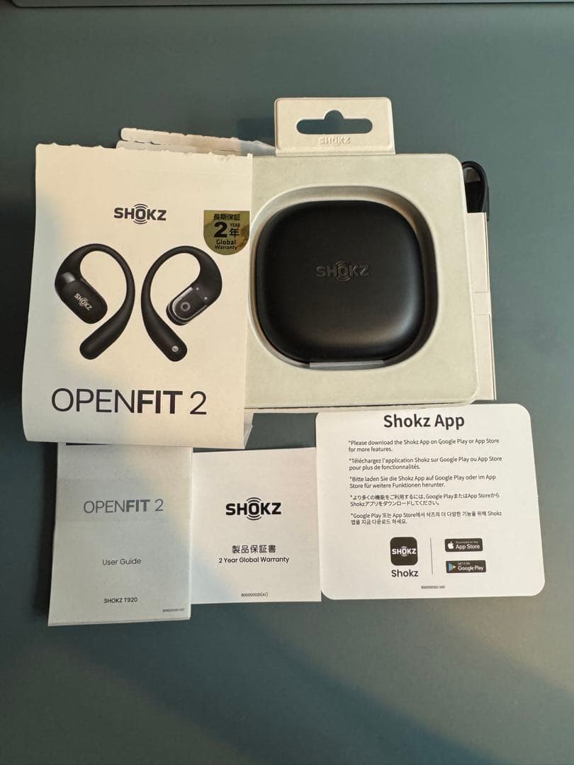 【アルコール消毒済】OpenFit2 ブラック Shockz