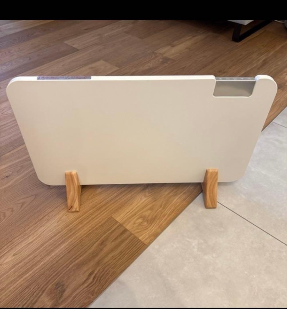 moku. パネルヒータホワイト 電気ヒーター 木製スタンド付き