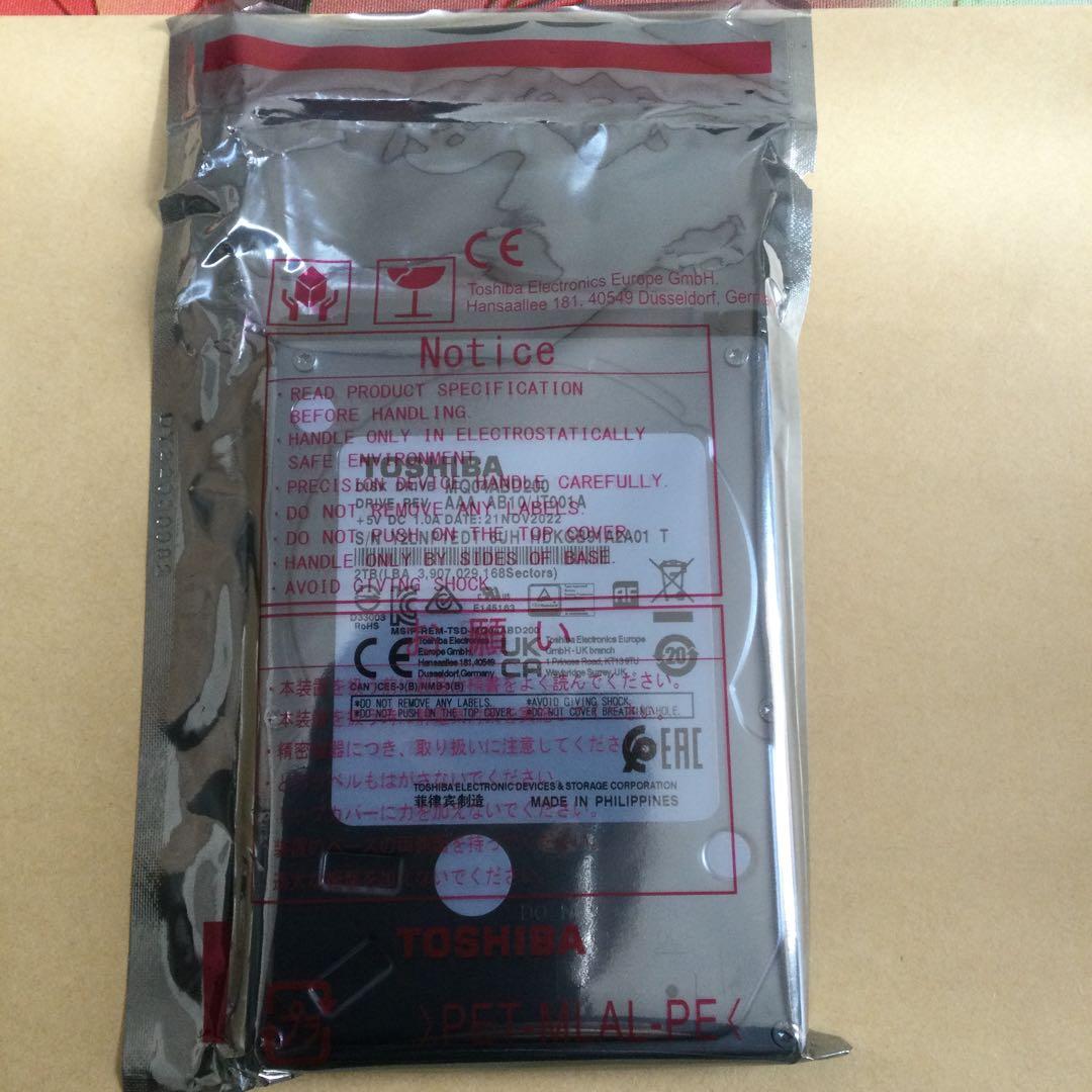 TOSHIBA 2TB HDD 新品　東芝