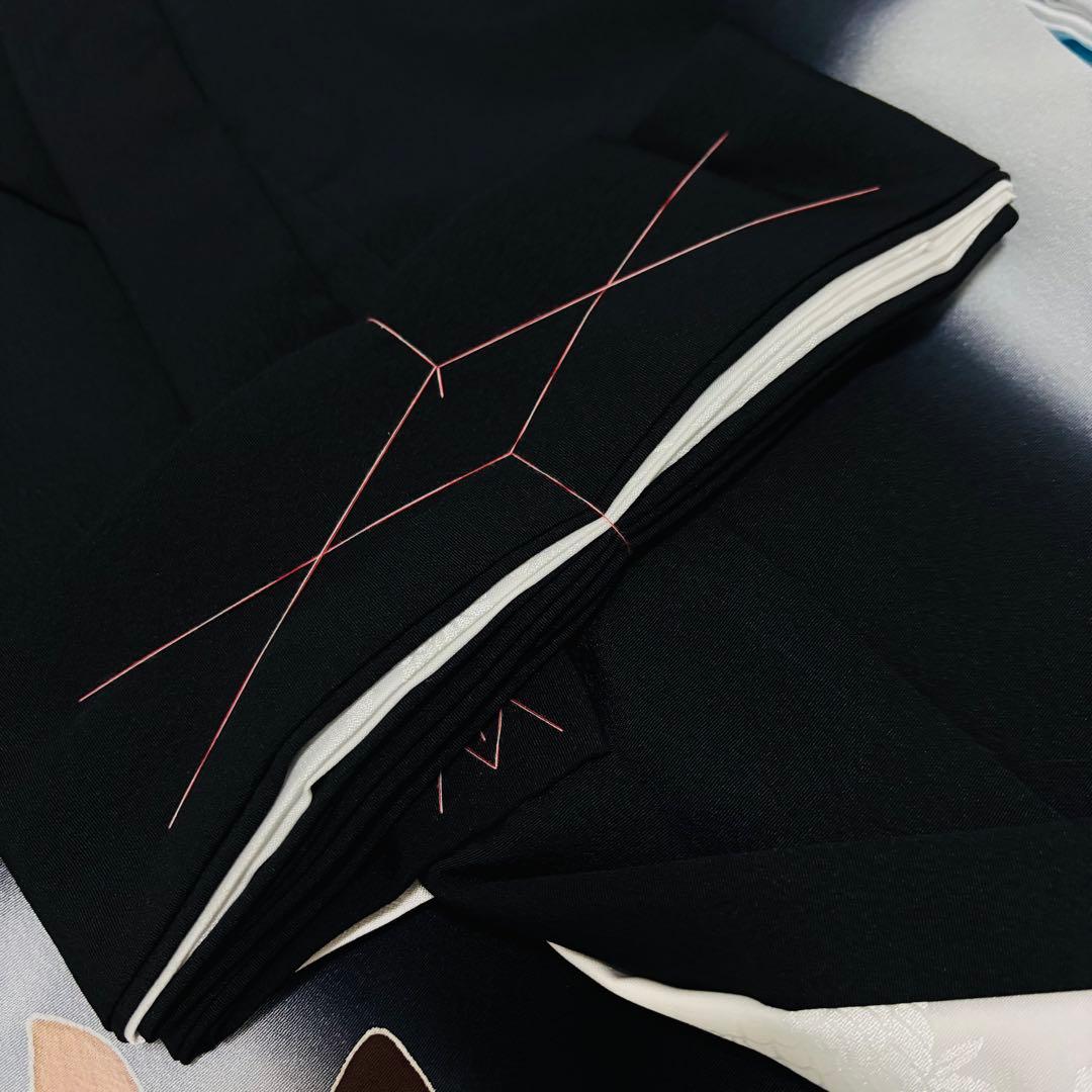 【新品】日本製 手書き 金駒刺繍 ぼかし染め 正絹 襦袢付 新品たとう紙付 黒