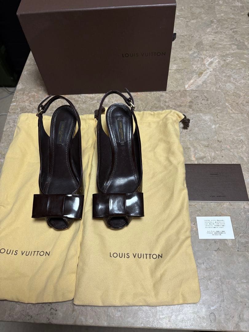 【ほぼ未使用】ルイヴィトン　モノグラム　パックストラップパンプス　24.5㎝