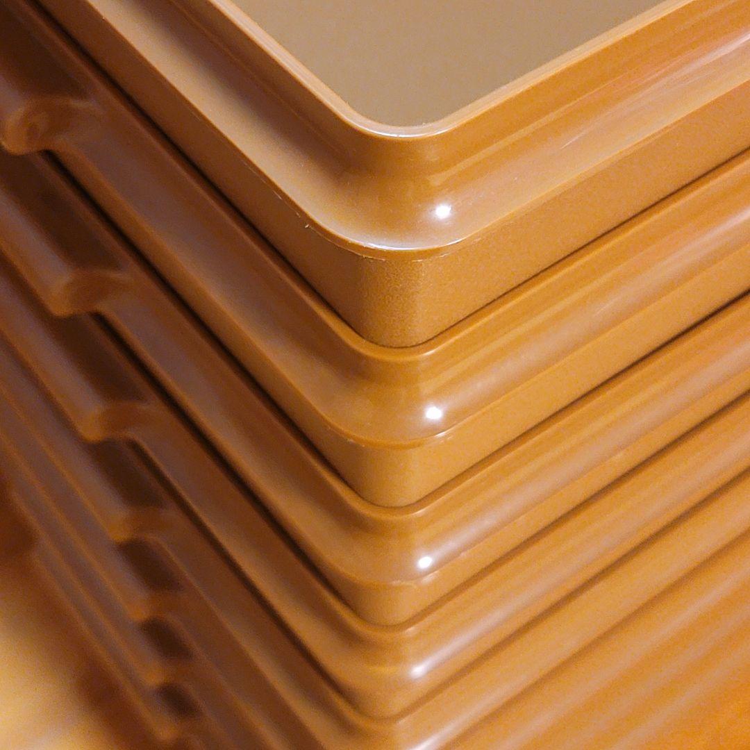 タッパーウェア　ブラウン プラスチック 衣装ケース 4個セット 収納ボックス