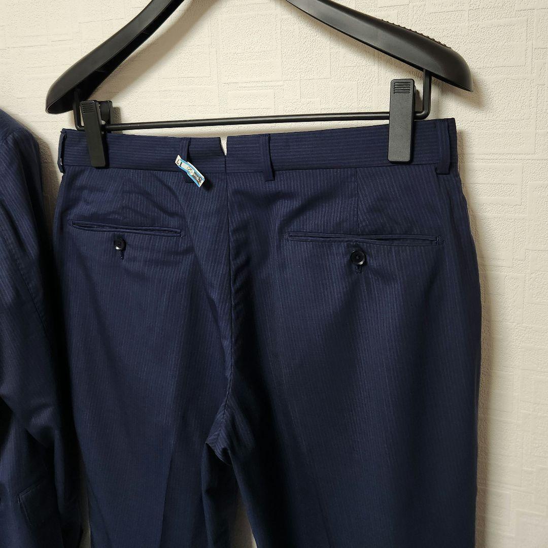 トゥモローランド　ピルグリム　ロロピアーナ　メンズ　スーツ　濃紺ブルー　シルク混