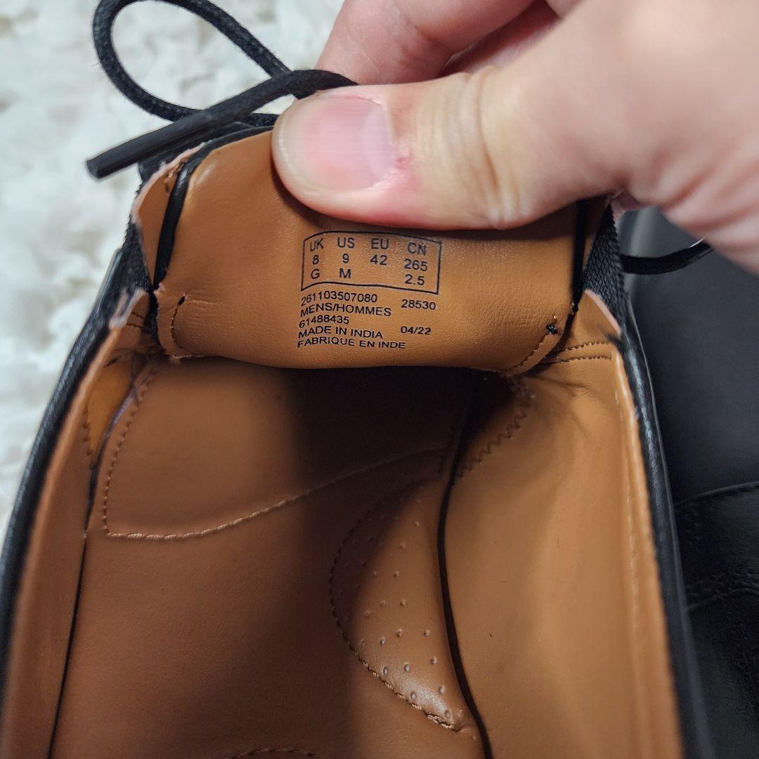 未使用 クラークス スクエアトゥ ビジネス レザー シューズ