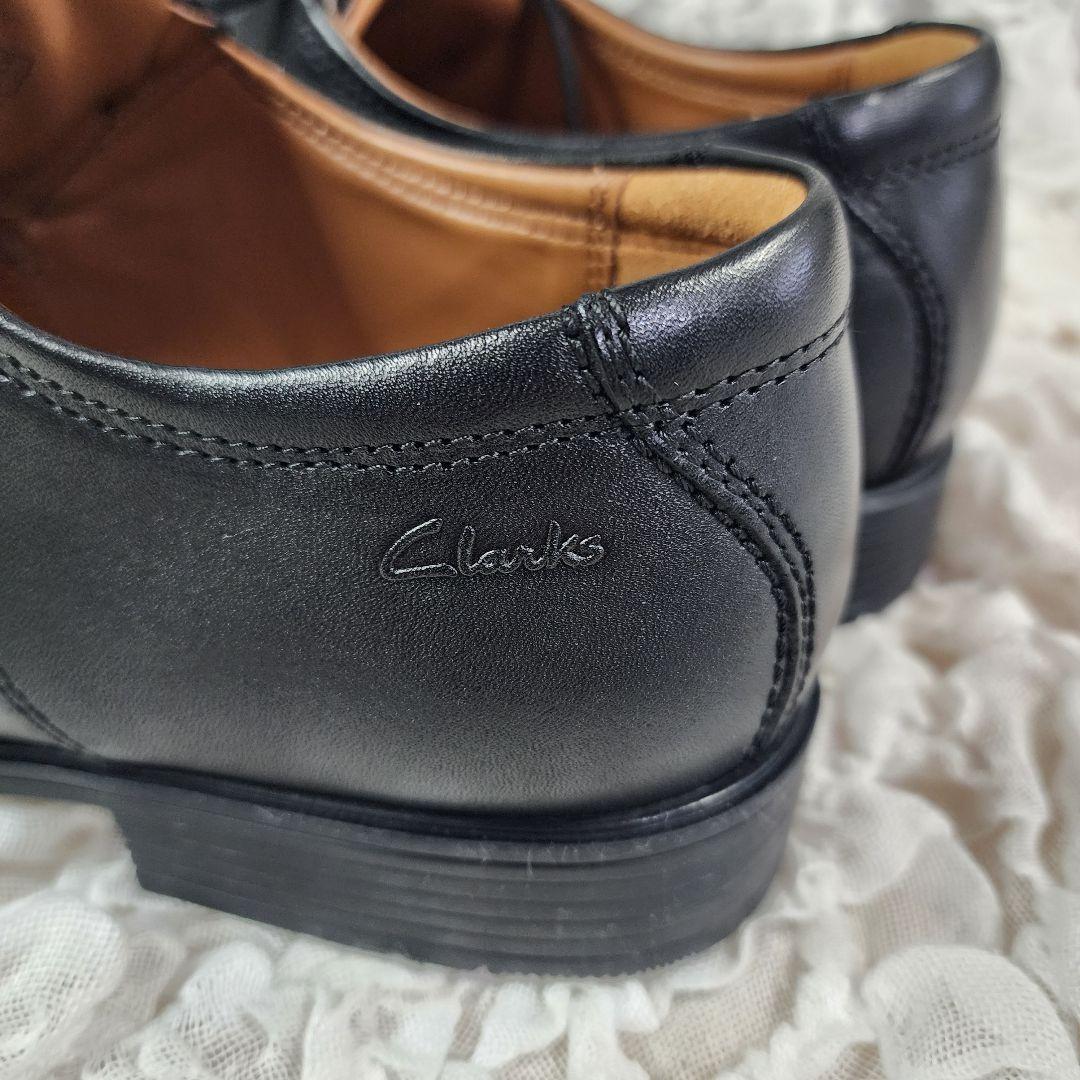 未使用 クラークス スクエアトゥ ビジネス レザー シューズ