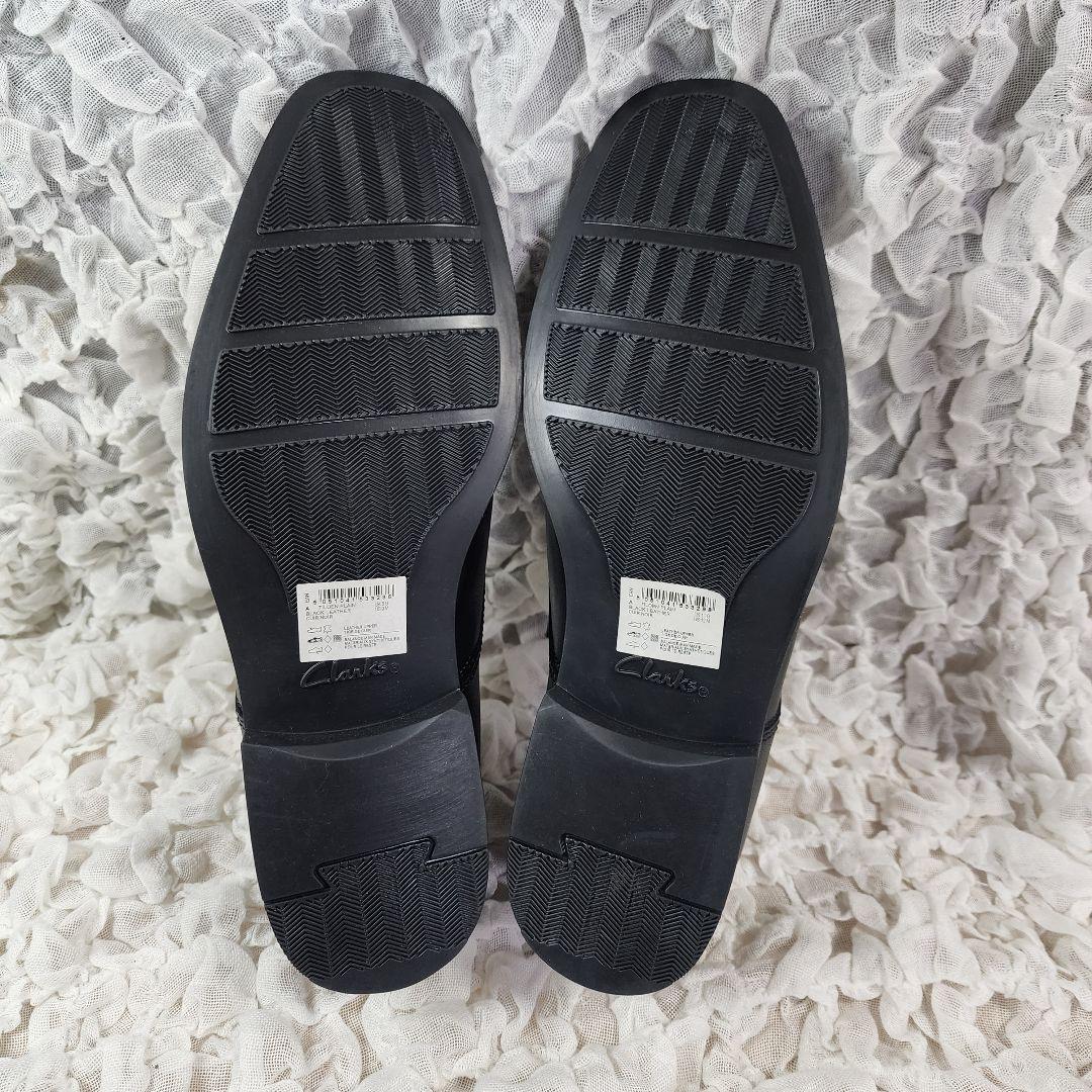 未使用 クラークス スクエアトゥ ビジネス レザー シューズ