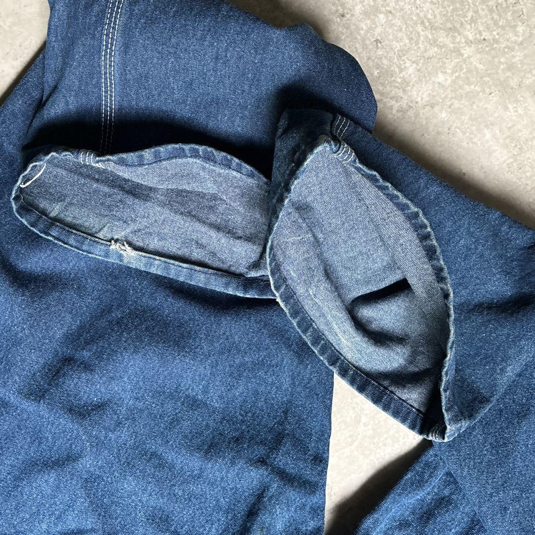 USA製 ROUND HOUSE デニムオーバーオール W56L30 超ビック