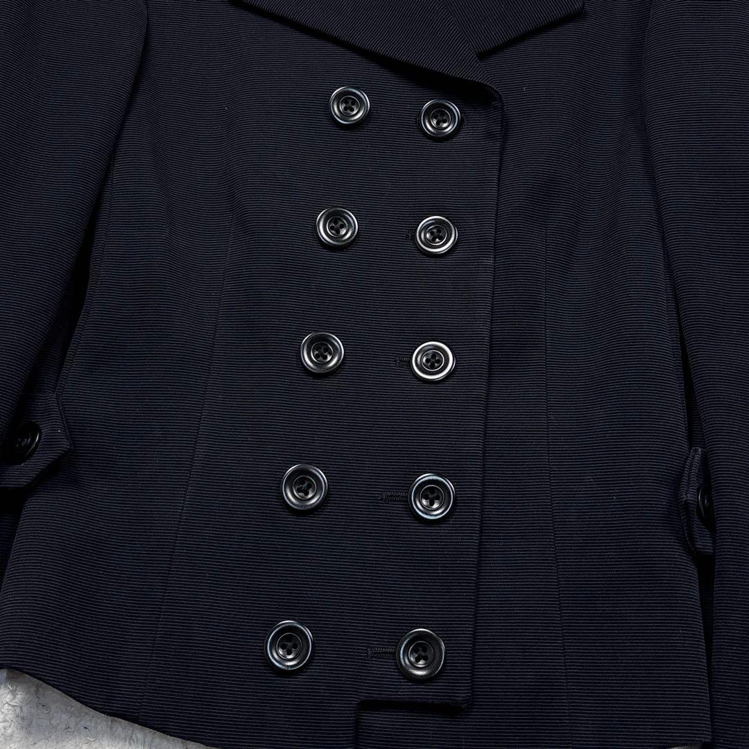 ドリスヴァンノッテン　ダブルボタンショートジャケット　ネイビー