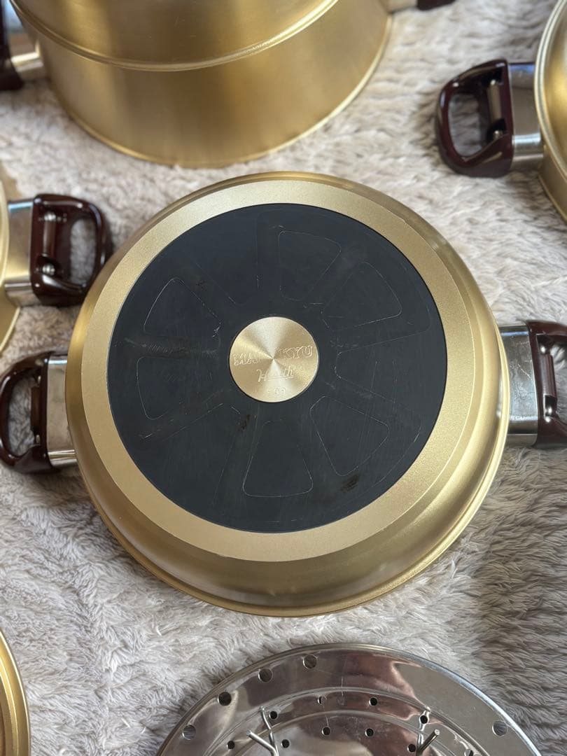 マル球産業　鍋セット　ゴールドシリーズ　ＩＨ対応