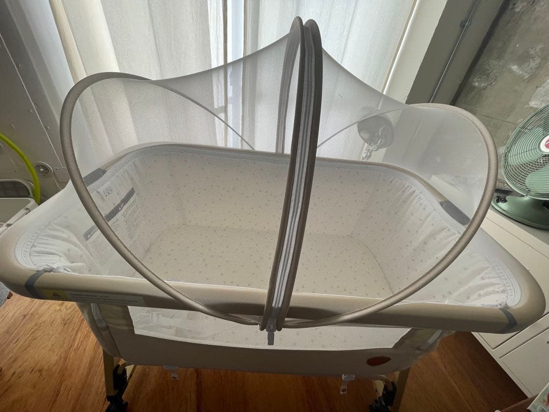 HZDMJ 折りたたみベビーベッド カーキ