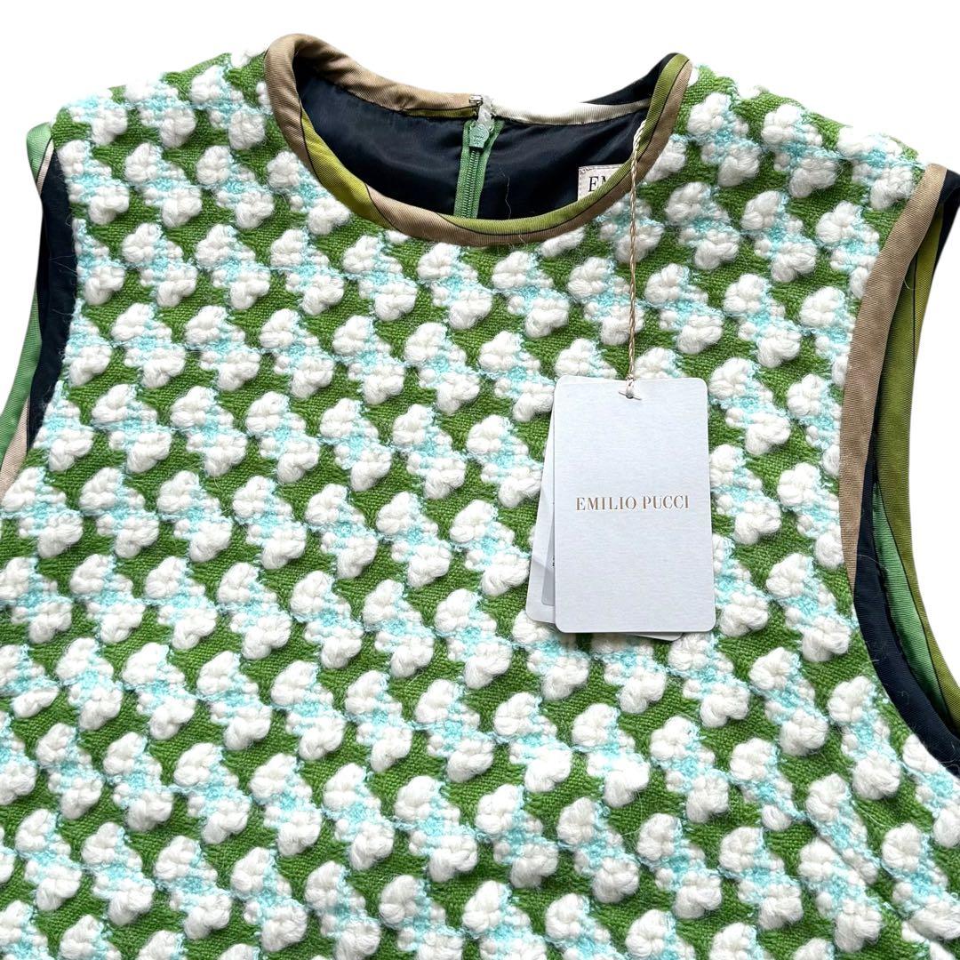 現行【新品未使用】エミリオプッチ ブークレツイード アルパカ ワンピース ドレス