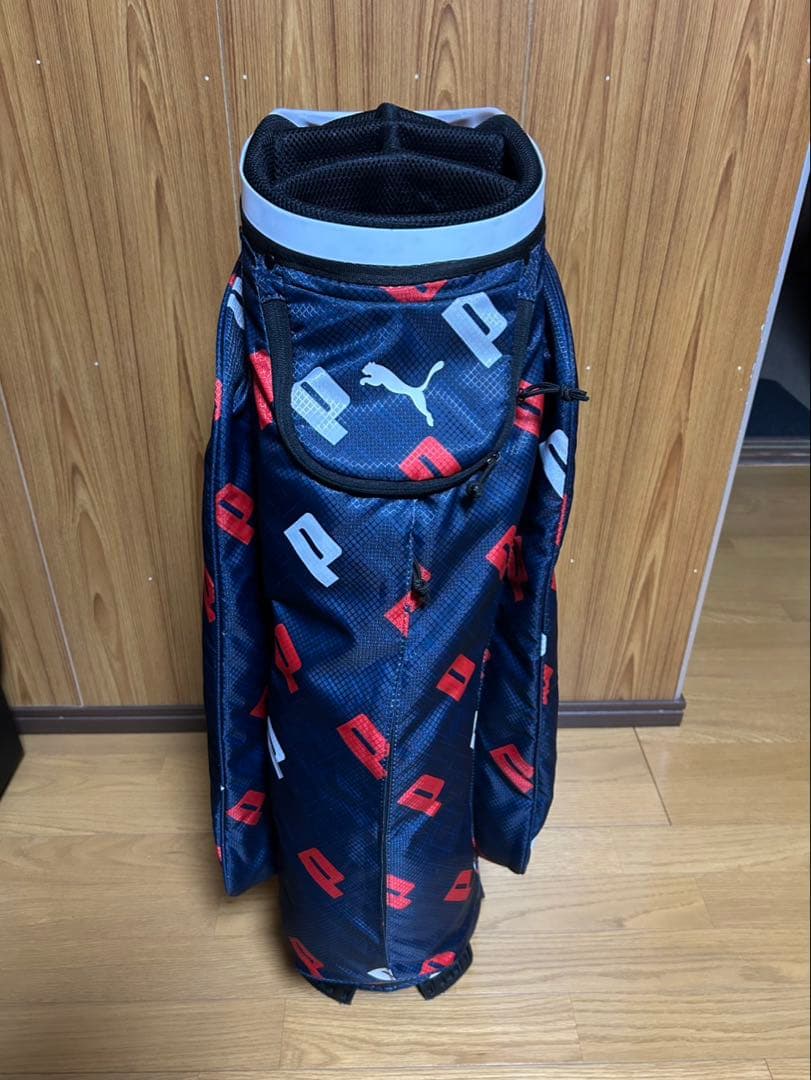 えこ　プーマ　キャディーバック　メンズ　ネイビー／レッド