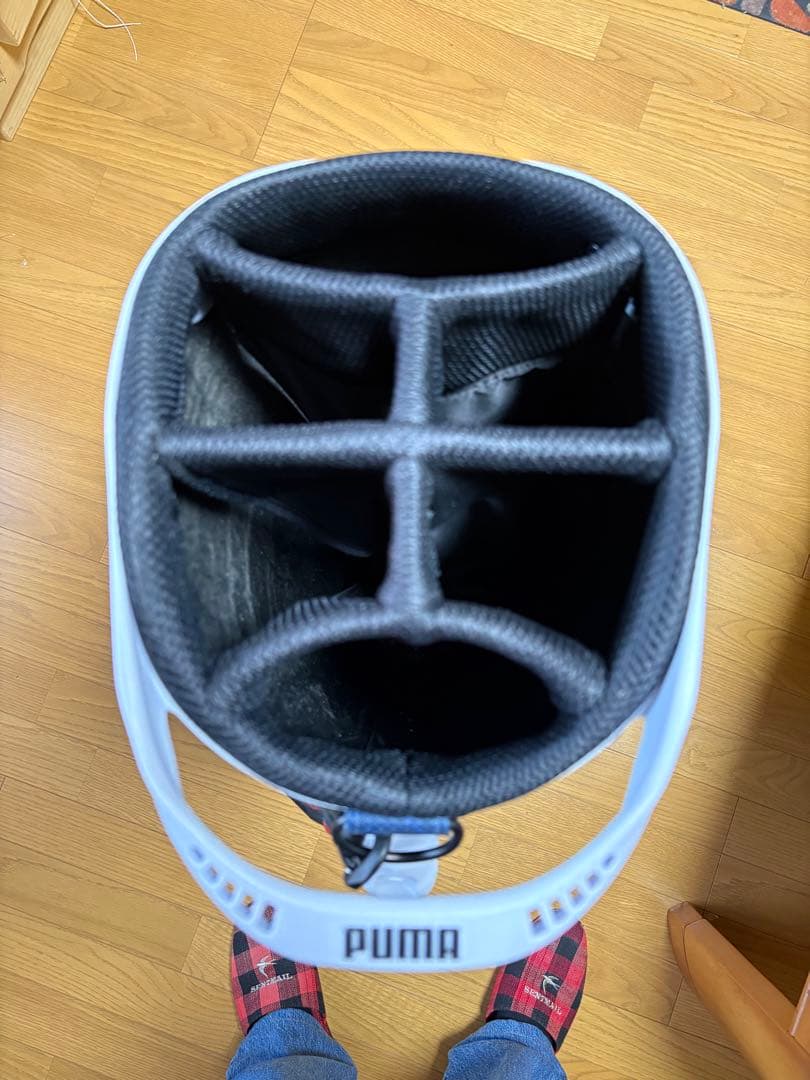 えこ　プーマ　キャディーバック　メンズ　ネイビー／レッド