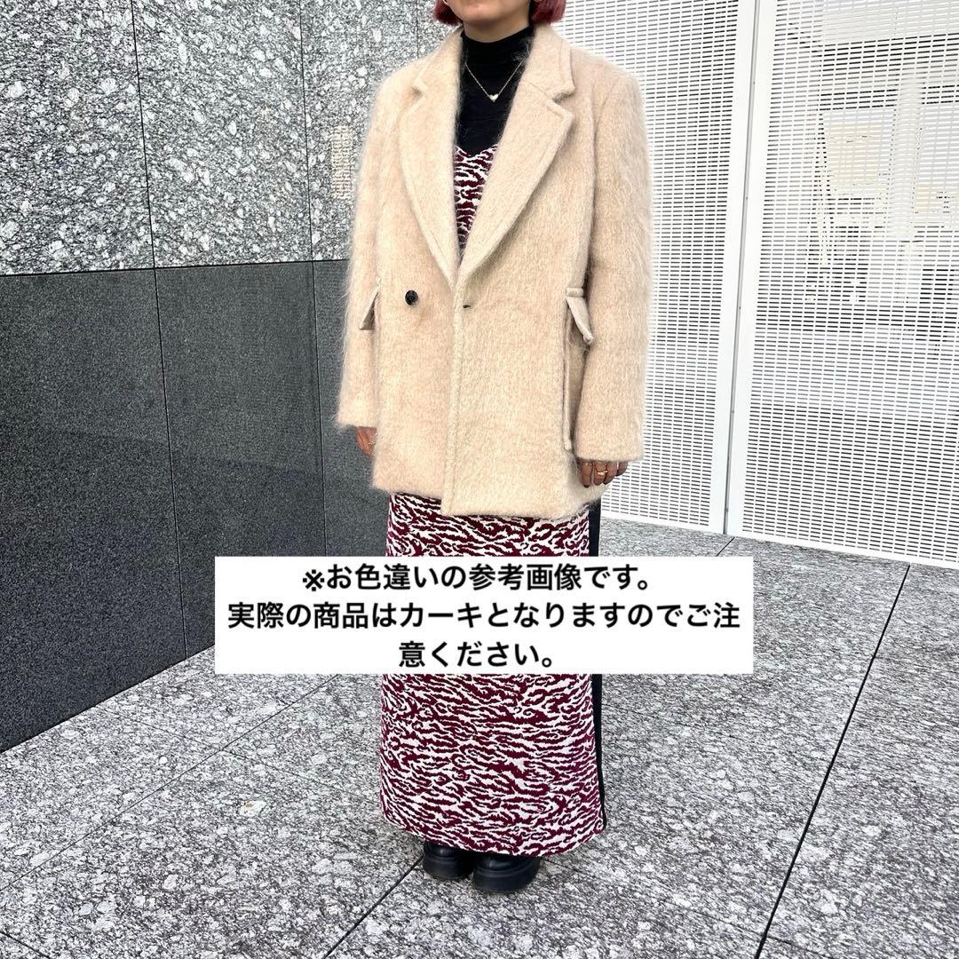 hyke×Edition モヘアジャケット　カーキ