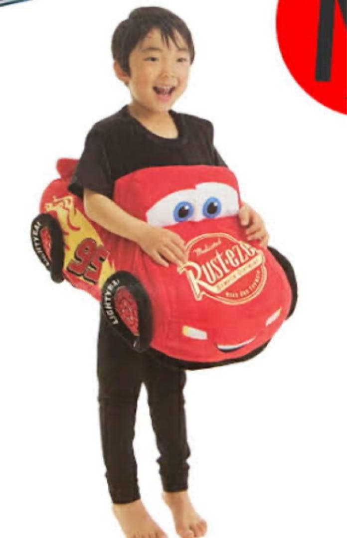 カーズ　マックイーン　コスプレ　着ぐるみ帽子セットSサイズ　90〜100cm