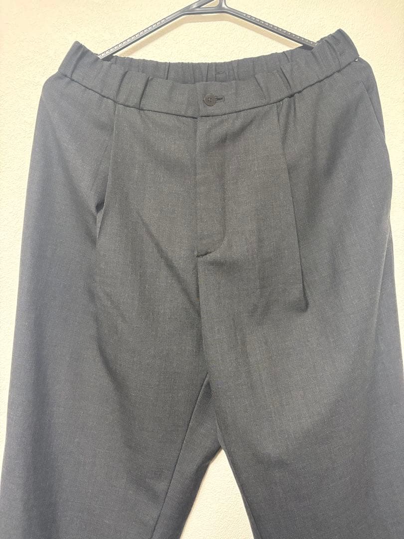 【極美品】ATON エイトン ウール イージーパンツ スラックス 濃紺 サイズ2