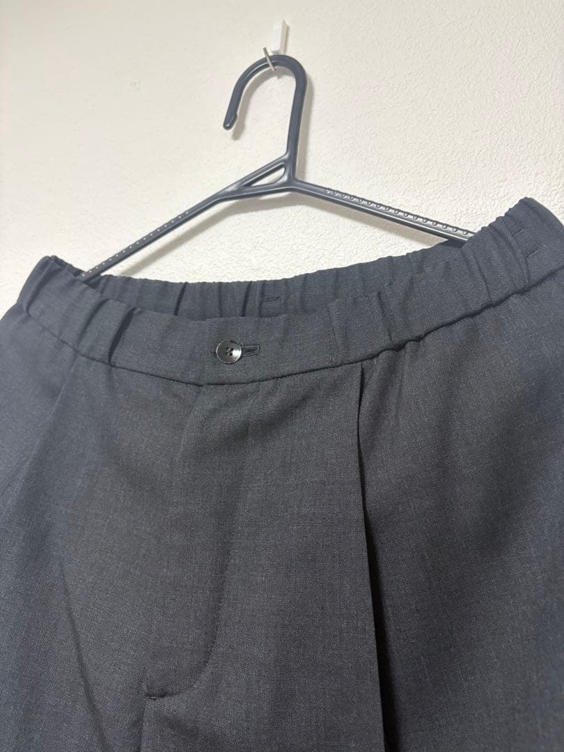 【極美品】ATON エイトン ウール イージーパンツ スラックス 濃紺 サイズ2