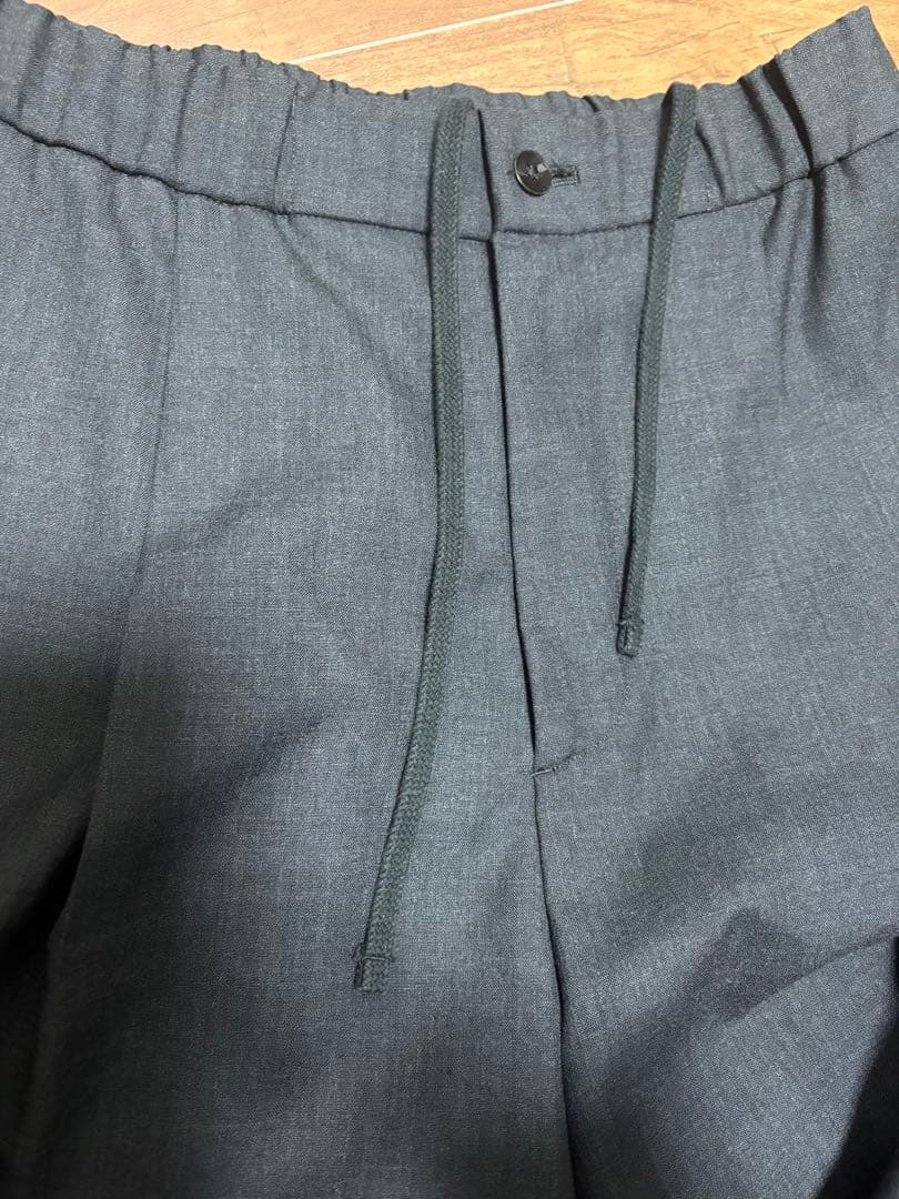 【極美品】ATON エイトン ウール イージーパンツ スラックス 濃紺 サイズ2